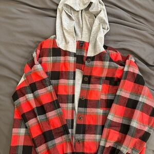 Hooded Plaid - xl